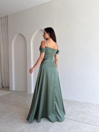 BERİLLA Maxi Elbise 1020 - Haki - 4