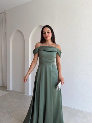 BERİLLA Maxi Elbise 1020 - Haki - 2