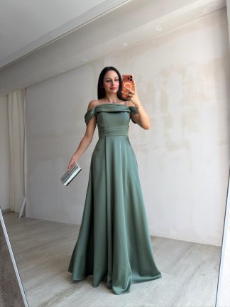 BERİLLA Maxi Elbise 1020 - Haki - 3