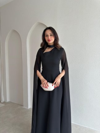 BERLİN Maxi Elbise 4215 - Siyah - 2