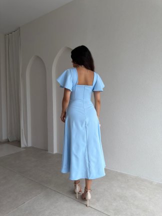 BERNOTTİ Midi Elbise 3682 - Bebe Mavi - 3