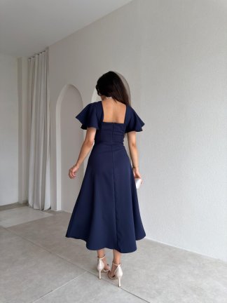 BERNOTTİ Midi Elbise 3682 - Lacivert - 3