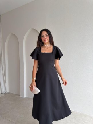 BERNOTTİ Midi Elbise 3682 - Siyah - 2