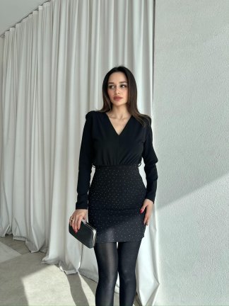 BERRY Elbise 8807 - Siyah - 1