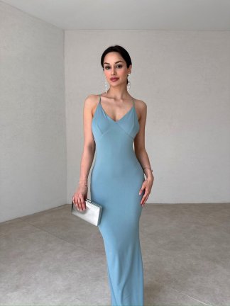 BESKOW Maxi Elbise 5041 - Yeşil 