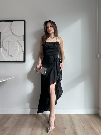 BESTOW Mini Elbise 2441 - Siyah - 3