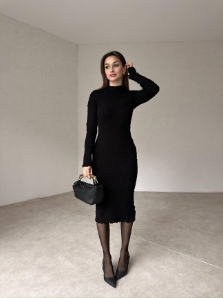 BEVERLY Midi Elbise 7892 - Siyah - 2