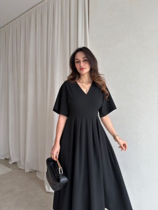 BEYOND Midi Elbise 8874 - Siyah - 1