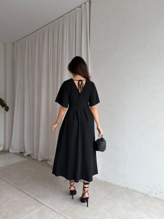 BEYOND Midi Elbise 8874 - Siyah - 3