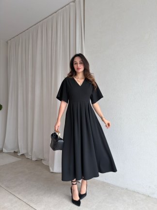 BEYOND Midi Elbise 8874 - Siyah - 2