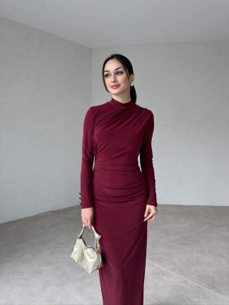 BİGLOW Maxi Elbise 2438 - Bordo - 1