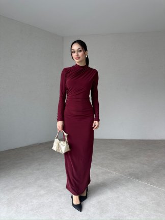 BİGLOW Maxi Elbise 2438 - Bordo - 2