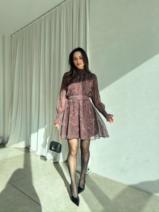 BİTYA Elbise 8522 - Kahverengi - 2