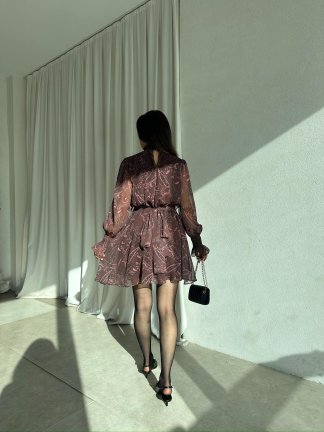 BİTYA Elbise 8522 - Kahverengi - 3