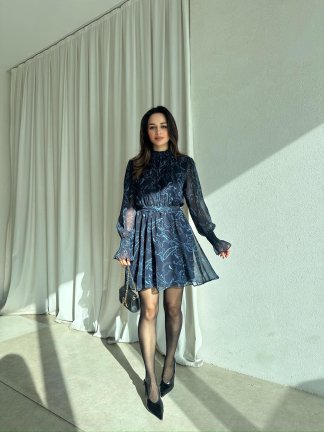 BİTYA Elbise 8522 - Lacivert - 2