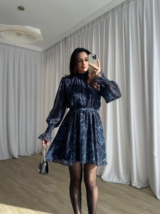 BİTYA Elbise 8522 - Lacivert - 4