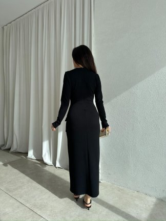 BLERTA Midi Elbise 8510 - Siyah - 3