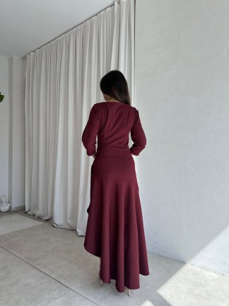 BLİSS Maxi Elbise 8311 - Bordo - 4