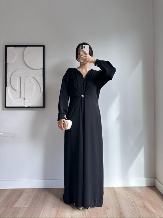 BLOSSOM Maxi Elbise 8466 - Siyah - 3