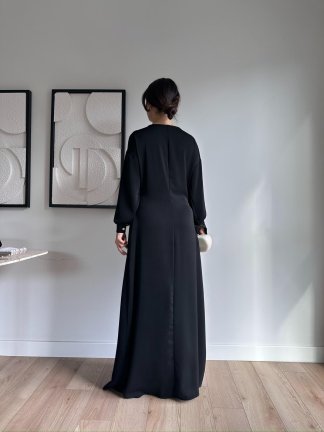 BLOSSOM Maxi Elbise 8466 - Siyah - 4