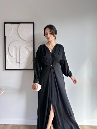 BLOSSOM Maxi Elbise 8466 - Siyah 