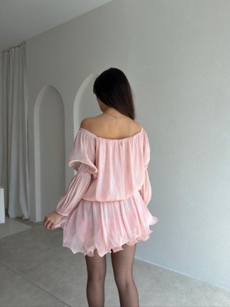 BLOSSOM Mini Elbise 8134 - Pudra - 3