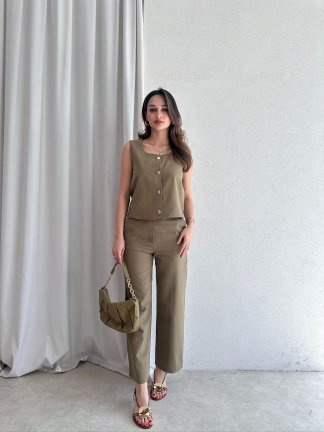 BOBBİE Takım 9863 - Haki - 2