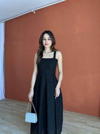 BOESE Midi Elbise 8054 - Siyah 
