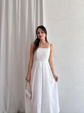 BOESE Midi Elbise 8054 - Beyaz 