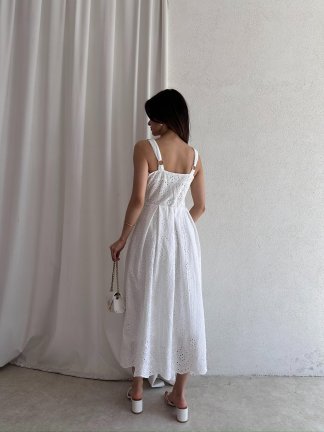 BOESE Midi Elbise 8054 - Beyaz - 3