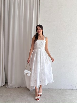 BOESE Midi Elbise 8054 - Beyaz - 2