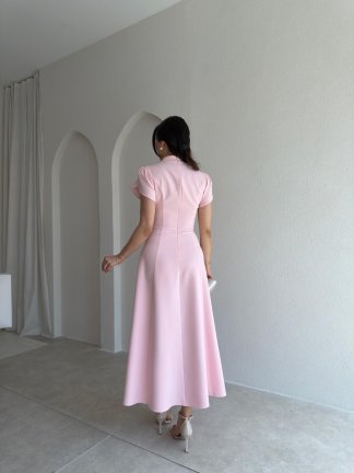 BOGOTA Midi Elbise 8947 - Pembe - 3