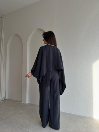 BOLİVA Şal Parçalı Takım 8951 - Lacivert - 3