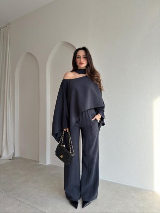 BOLİVA Şal Parçalı Takım 8951 - Lacivert - 2