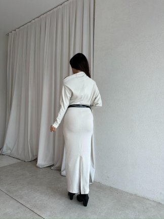 BOORMAN Midi Elbise 3943 - Beyaz - 3