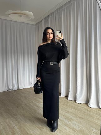 BOORMAN Midi Elbise 3943 - Siyah - 2