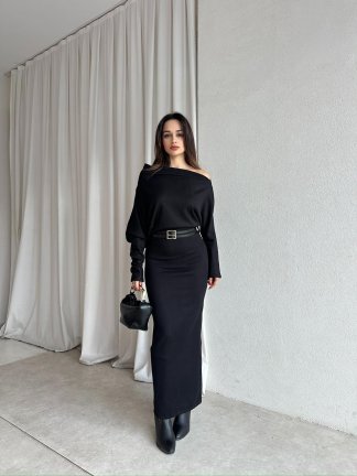 BOORMAN Midi Elbise 3943 - Siyah - 3