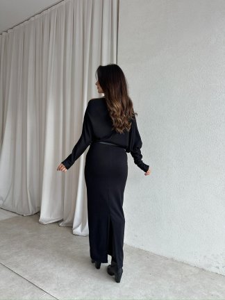 BOORMAN Midi Elbise 3943 - Siyah - 4