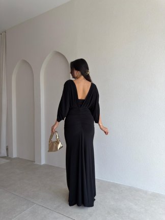 BORİS Maxi Elbise 6695 - Siyah - 3