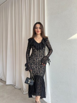 BOSES Midi Elbise 8309 - Siyah - 1