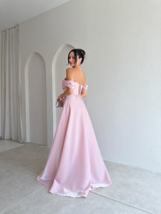 BRİENA Maxi Elbise 8515 - Pudra - 3