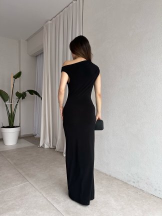 BRİTNEY Maxi Elbise 7218 - Siyah - 3