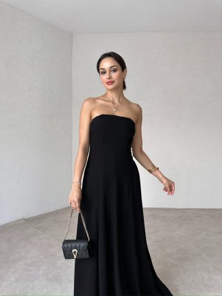 BRİTTY Maxi Elbise 7014 - Siyah 