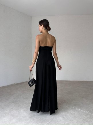 BRİTTY Maxi Elbise 7014 - Siyah - 3