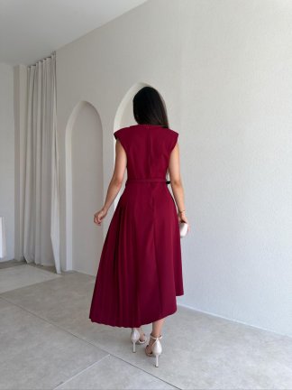 BRODY Midi Elbise 4203 - Bordo - 3