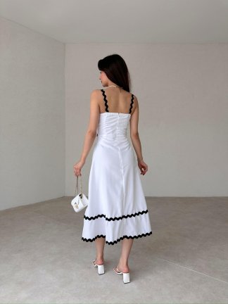 BRONSON Midi Elbise 2145 - Beyaz - 3