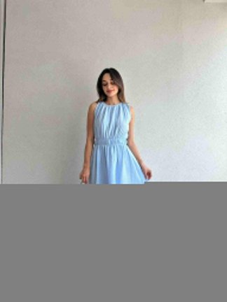CALLUNA Maxi Elbise 4672 - Mavi - 2