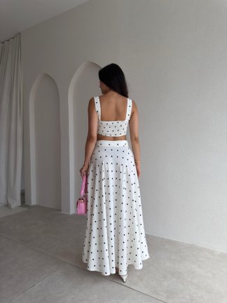 CAMİLA Puantiyeli Takım 3686 - Beyaz - 4