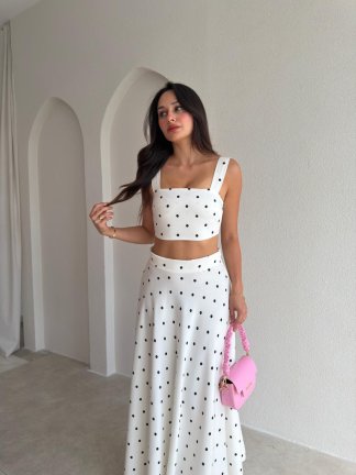 CAMİLA Puantiyeli Takım 3686 - Beyaz - 3
