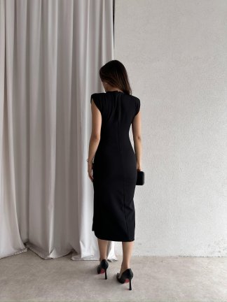 CANDİDA Midi Elbise 4561 - Siyah - 3